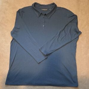 AnyBody Long Sleeve Polo Shirt